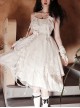 Pure Color Irregular Skirt Three-Dimensional Flower Corsage Waist Chain Elegant Sleeveless Classic Lolita Dress