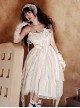 Pure Color Irregular Skirt Three-Dimensional Flower Corsage Waist Chain Elegant Sleeveless Classic Lolita Dress