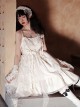Pure Color Irregular Skirt Three-Dimensional Flower Corsage Waist Chain Elegant Sleeveless Classic Lolita Dress