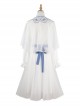 Lanting Collection Series Summer Improved Han Element Embroidery Cloud Shoulder Immortal Long Dress Daily Commuting Hanfu Shirt Skirt Set