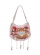 Little Fox Series Exquisite Embroidery Pearl Chain Decorative Mushroom Pendant Hanfu Handbag