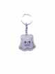 Kawaii Fashion Little Bear Ghost Series Bear With Blue Bowknot Glitter Acrylic Key Chain