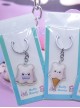 Kawaii Fashion Little Bear Ghost Series Bear With Blue Bowknot Glitter Acrylic Key Chain