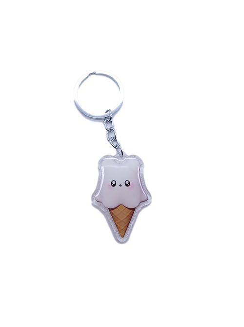 Kawaii Fashion Little Bear Ghost Series Ice Cream Cone Bear Keychain