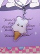 Kawaii Fashion Little Bear Ghost Series Ice Cream Cone Bear Keychain