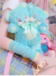 Mint Cute Quirky Kawaii Fashion Two Headed Teddy Bear Plush Doll Bag Crossbody