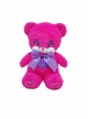 Kawaii Fashion Hot Pink Sad Emo Cute Teddy Bear With Purple Bowknots Plush Doll Bag Backpack Crossbody