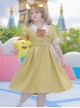 Yellow Plus Size Kawaii Fashion Embroidered Sanrio Pompompurin Sailor Collar Short Sleeves Japanese Schoolgirl Uniform JK Seifuku Dress