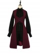 Dark Night Overture Series Ouji Fashion Red Black Medieval Long Lace-Up Lolita Waistcoat Vest