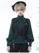 Retro Elegant Ouji Fashion Pointy Collar Elegant Multicolors Puff Sleeves Ribbon Tie Shota Victorian Lolita Long Sleeves Blouse