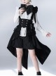 Rabbit Theater Series Jacquard Version Female Black Lolita Ouji Fashion Shoulder Straps Waist Cincher Underbust Dress