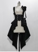 Rabbit Theater Series Jacquard Version Female Black Lolita Ouji Fashion Shoulder Straps Waist Cincher Underbust Dress