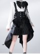 Rabbit Theater Series Jacquard Version Female Black Lolita Ouji Fashion Shoulder Straps Waist Cincher Underbust Dress