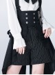 Rabbit Theater Series Jacquard Version Black Lolita Ouji Fashion Striped Suit Shorts