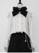 Rabbit Theater Series Victorian Long Sleeves Jacquard Version Lolita Ouji Fashion Poet Sleeves White Ruffled Shirt