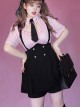 American Hot Girls College Series College Style Kawaii Fashion Plus Size Sweet Elastic Button Slimming Black Back Strap Skirt Inner Short Pants