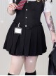 School Flower Policewoman Series College Style Simple Daily All-Match Kawaii Fashion Pleated Skirt