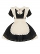 Kiss Kiss Series Cute Doll Collar Puff Sleeve Design Simple Maid Outfit Sweet Lolita Short Sleeved Dress