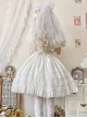 Miss Hill Series Backless Binding Band Design Elegant White Daily Classic Lolita Short Sleeve Dress