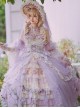 Spring Day Gift Box Series Tea Party Purple Ornate Bead Chain Stereoscopic Flower Decoration Chiffon Classic Lolita Sleeveless Dress