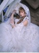 Dream Waltz Series White Chiffon Girl Gorgeous Tea Party Elegant Classic Lolita Sleeveless Dress