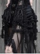 Hell Alice Series Black Velvet Perspective Stitching Binding Band Gothic Style Fishbone Corset Set