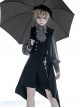 Red Shadow Series Irregular Retro Lolita Medieval Ouji Fashion Black Vest