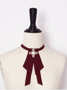 Floating Light Phantom Series Exquisite Irregular Cross Pearl Design Ouji Fashion Bow Tie