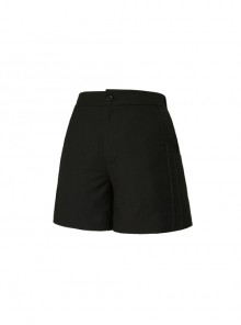 Yinling Series Retro Elegant British Gothic Style All Match Casual Ouji Fashion Black Straight Shorts