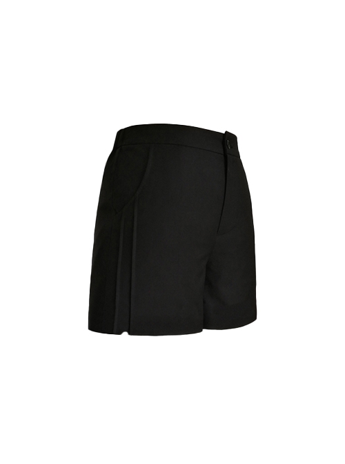 Yinling Series Retro Elegant British Gothic Style All Match Casual Ouji Fashion Black Straight Shorts