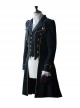 Immortal Black And White Rose Series Handsome Elegant Retro Metal Button Ouji Fashion Lolita Wind Coat