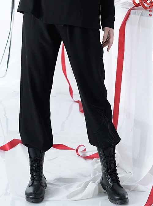 Bucket Turn Series All Match Casual Straight Leg Loose Delicate Embroidery Handsome Ouji Fashion Trousers