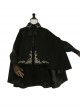 Hell Poetry Series Retro Medieval Heavy Industry Embroidered Bowknot Front Short Back Long Ouji Fashion Wool Cloak