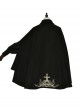 Hell Poetry Series Retro Medieval Heavy Industry Embroidered Bowknot Front Short Back Long Ouji Fashion Wool Cloak