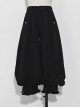 Secret Morning Post Series Dark Version Striped Bowknot Decoration Buttons Ouji Fashion Black Cropped Bloomers
