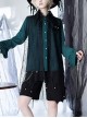 Floating Light Phantom Series Retro Gothic Handsome Ouji Fashion Irregular Hem Black Spider Web Design Sleeveless Shawl