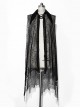 Floating Light Phantom Series Retro Gothic Handsome Ouji Fashion Irregular Hem Black Spider Web Design Sleeveless Shawl