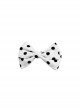 Rabbit Theater Series Checkerboard Edition Simple Daily Cute Black White Polka Dot Ouji Fashion Double Bownot Brooch