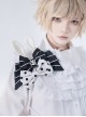 Rabbit Theater Series Checkerboard Edition Simple Daily Cute Black White Polka Dot Ouji Fashion Double Bownot Brooch