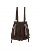 Rabbit Detective Series Ouji Fashion Spring Summer Loose Adjustable Plaid Patterns Belt Brown Flared Overalls