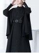 Bucket Turn Series Gothic Ouji Fashion Retro Handsome Slim Personalized Chain Decorated Black Shawl