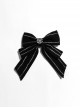 Godspeed Series Ouji Fashion Shiny Line Decorative Bow Gemstone Black Brooch Accessories