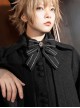 Godspeed Series Ouji Fashion Shiny Line Decorative Bow Gemstone Black Brooch Accessories