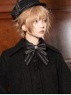 Godspeed Series Ouji Fashion Shiny Line Decorative Bow Gemstone Black Brooch Accessories