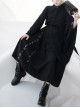 Pomegranate Series Ouji Fashion Chinese Character Embroidery Design Button Adjustable Black Long Pleated Skirt