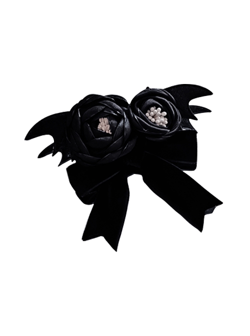 Floating Phantom Series Retro Dark Handmade Gothic Exquisite Rose Lolita Flower Ouji Bownot Fashion Brooch