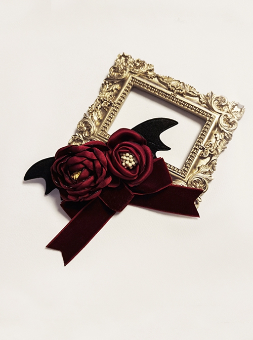 Floating Phantom Series Retro Dark Handmade Gothic Exquisite Rose Lolita Flower Ouji Bownot Fashion Brooch