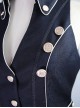 Eternal Shadow Series Retro Elegant Stand Collar Ouji Fashion Metal Button Detachable Veil Sleeveless Long Coat