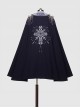 Sheffield Series Exquisite Embroidered British Military Uniform Style Oji Fashion Navy Blue Big Cloak