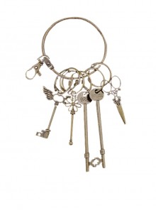 Almes Series Ouji Fashion Gothic Lolita Retro Multiple Shapes Metal Scissors Keychain Pendants Accessories